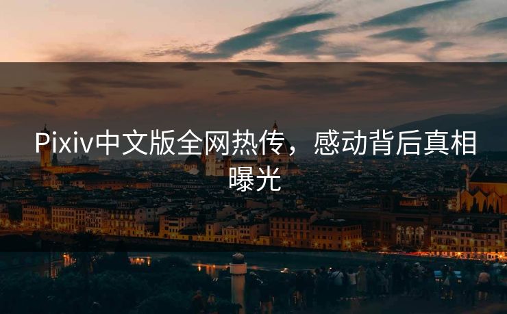 Pixiv中文版全网热传，感动背后真相曝光