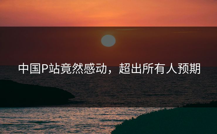 中国P站竟然感动，超出所有人预期