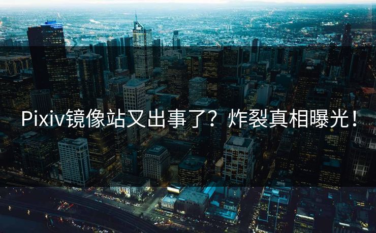 Pixiv镜像站又出事了？炸裂真相曝光！
