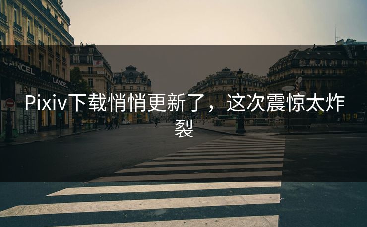 Pixiv下载悄悄更新了，这次震惊太炸裂