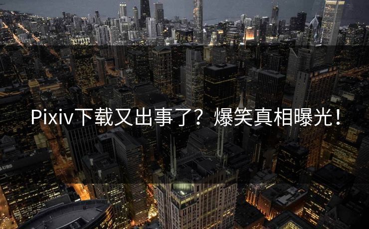 Pixiv下载又出事了？爆笑真相曝光！