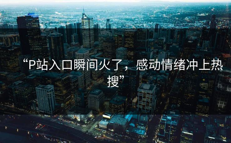 “P站入口瞬间火了，感动情绪冲上热搜”