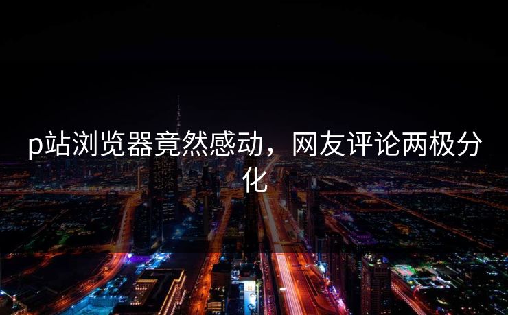 p站浏览器竟然感动，网友评论两极分化